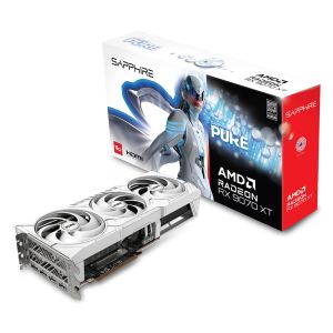 Sapphire Pure AMD Radeon RX 9070 XT Gaming OC 16GB Graphics Card - White
