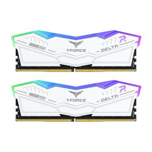 TeamGroup T-Force Delta RGB 32GB (2x16GB) DDR5 7600MHz CL36 White Desktop Memory
