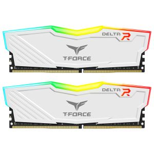 TeamGroup T-Force Delta 16GB (2 x 8GB) DDR4 3200MHz CL16 RGB Desktop Memory Kit - White