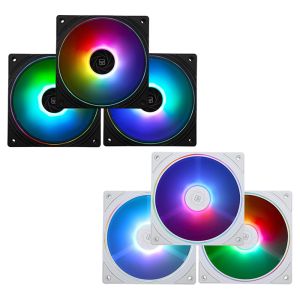 Thermalright TL-S12-S X3 Silent 120mm PWM Hybrid ARGB Effect CPU Cooler Fan - 3 Packs
