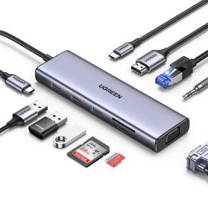 Ugreen USB-C 10-In-1 Multifunction Adapter (CM498/15601) - 15cm
