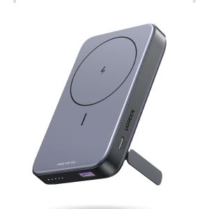Ugreen 10,000mah Magnetic Wireless Power Bank with Kickstand (PB206/15086) [Space Grey]   