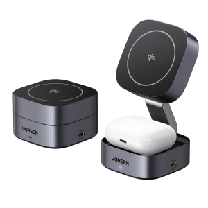 Ugreen 2-in-1 Qi2 Magnetic Foldable 15W Fast Charging Wireless Charging Station (W702/35316)