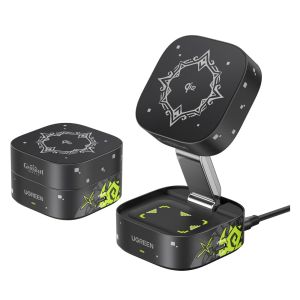 Ugreen MagFlow Qi2 15W Magnetic Foldable 2-in-1 Fast Wireless Charger Genshin Impact Edition