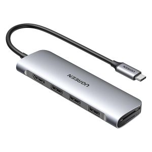 Ugreen 6-in-1 USB-C Multifunction Hub Adapter (CM511/20956A) - Gray