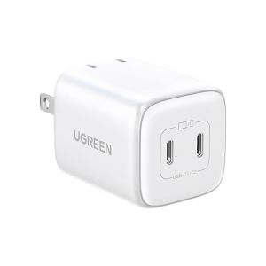 Ugreen Nexode 45w Dual USB-C PD3.0 GAN Fast Wall Charger (CD294/15331) - White