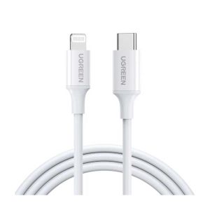 Ugreen USB-C To Lightning Male PD Fast Charging Cable White (10493) - 1M
