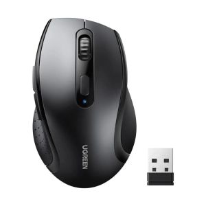 UGreen M511 2.4Ghz 1600 DPI Max with 3-Level Adjustable Wireless Ergonomic Mouse (45012) - Black