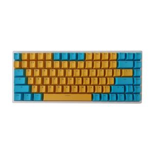 84 Keys PBT Double Shot Keycaps [Yellow / Blue]