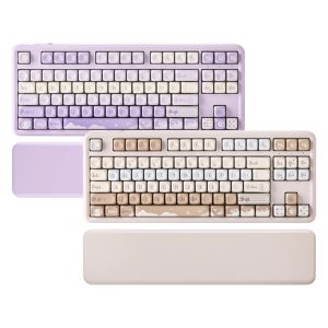 YUNZII B87 Tri-Mode Wireless Hot Swappable RGB Mechanical Keyboard - Milk V2 Linear Switch