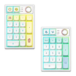 YUNZII YZ19 Gasket Wireless Mechanical Knob RGB Numeric Keypad Num Pad - Gateron G Pro Yellow Switch