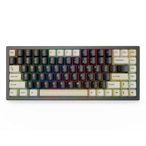 YUNZII YZ84 Pro 75% Layout TKL Gasket Mounted Tri-Mode Wireless Hot Swappable RGB Mechanical Keyboard - Gateron G Pro Black