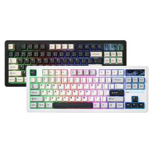 YUNZII YZ87 Tri-Mode Hot Swappable RGB Mechanical Gaming Keyboard - Milk Switch