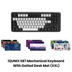 iQUNIX S87 Mechanical Keyboard with Dotted Desk Mat (900x400x4mm)