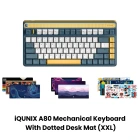 iQUNIX A80 Mechanical Keyboard with Dotted Desk Mat (900x400x4mm)
