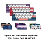 iQUNIX F60 Mechanical Keyboard with Dotted Desk Mat (900x400x4mm)
