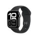 Apple Watch Series 10 with Jet Black Aluminium Case and Black Sport Band S/M Fitness GPS 42mm