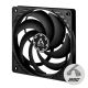 Arctic P12 Slim PWM PST 120mm Low-Profile PWM Fan with Cable Splitter Single Fan - Black