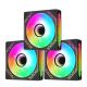 Coolman CM03 (3-in-1) Infinity Mirror Led A-RGB Cooling Fan [Black]