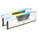 Corsair Vengeance RGB 32GB (2x16GB) DDR5 DRAM 6000MHz C40 Memory Kit - White