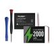 Dobe TP5-5516 High Capacity 2000mAh 3.7V Replacement Li-ion Battery Pack for PS5 Controller (1 Pack)