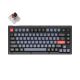 Keychron V1 QMK 84 Keys Fully Assembled Knob Custom Mechanical Keyboard - Frosted Black - V1C3 - Brown