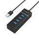 Orico 4 Ports USB 3.0 Hub (W6PH4-U3-V1-BK-BP) - Black
