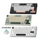 WOBKEY PMO Wave75 75% Tri-Mode Wireless Mechanical Keyboard - Mirrored Steel (HMX Bamboo)