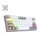 Redragon Fizz K617 RGB 60% Wired Gaming Keyboard [White Gray] Red 