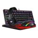 Redragon S113P-KN Keyboard + Mouse + Mousepad + Headset 4-In-1 Set Gaming Essentials Bundle [Black]