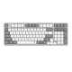 Redragon BK-7113 Scissor Mechanism Slim Wired Full-Size Keyboard - White Gray