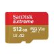 SanDisk Extreme 512GB micoSDXC Card [190MBS/130MBS]