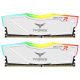 TeamGroup T-Force Delta 16GB (2 x 8GB) DDR4 3600MHz CL18 RGB Desktop Memory Kit - White
