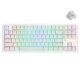 YUNZII YZ87 White Line Tri-Mode Hot Swappable RGB Mechanical Gaming Keyboard (Milk Switch)