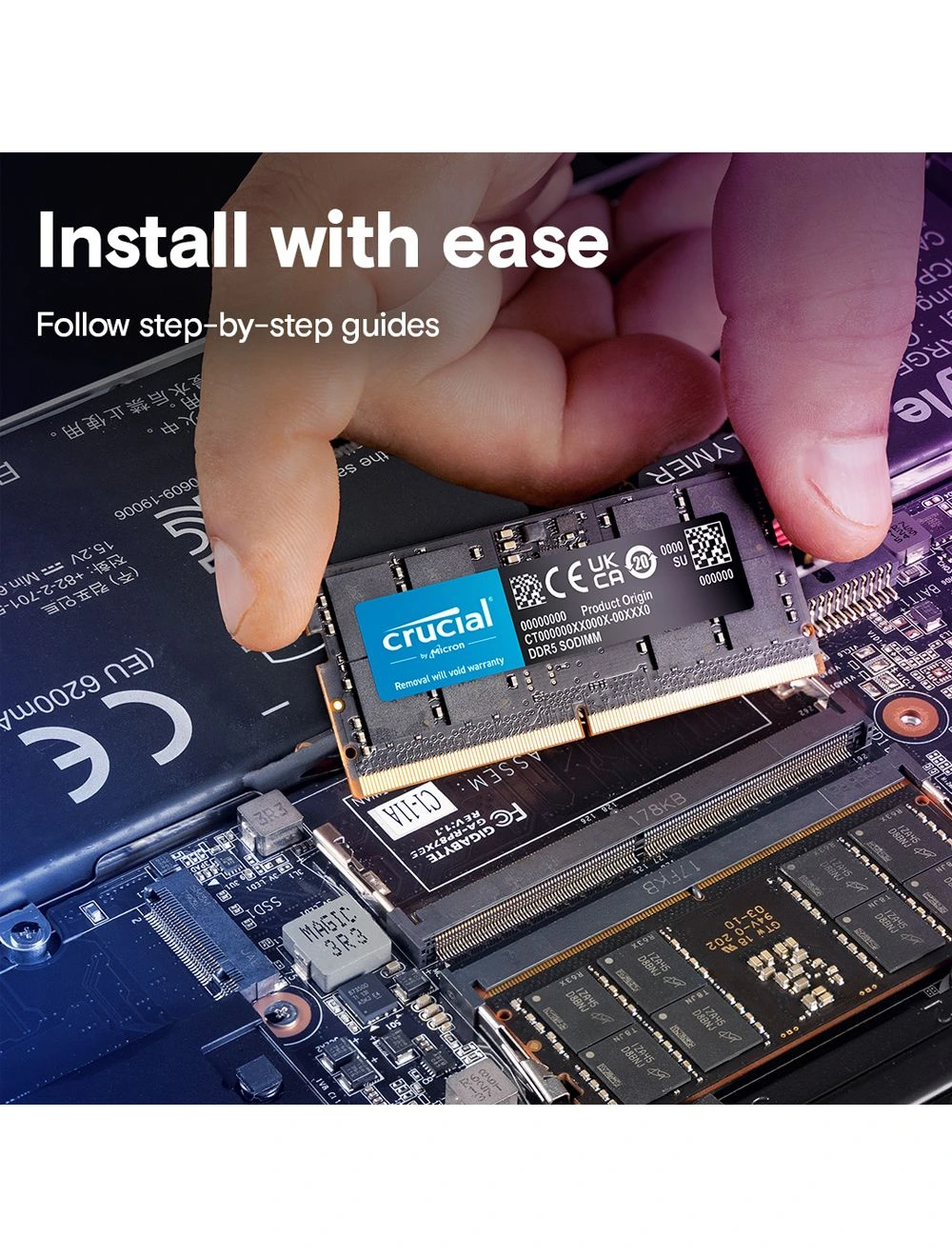 Game One - Crucial 8GB 4800MHz DDR5 SODIMM CL40 High-Speed Laptop