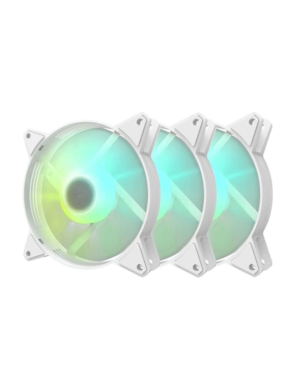 Game One - darkFlash C6MS Aurora Spectrum RGB 3-in-1 Fan - White