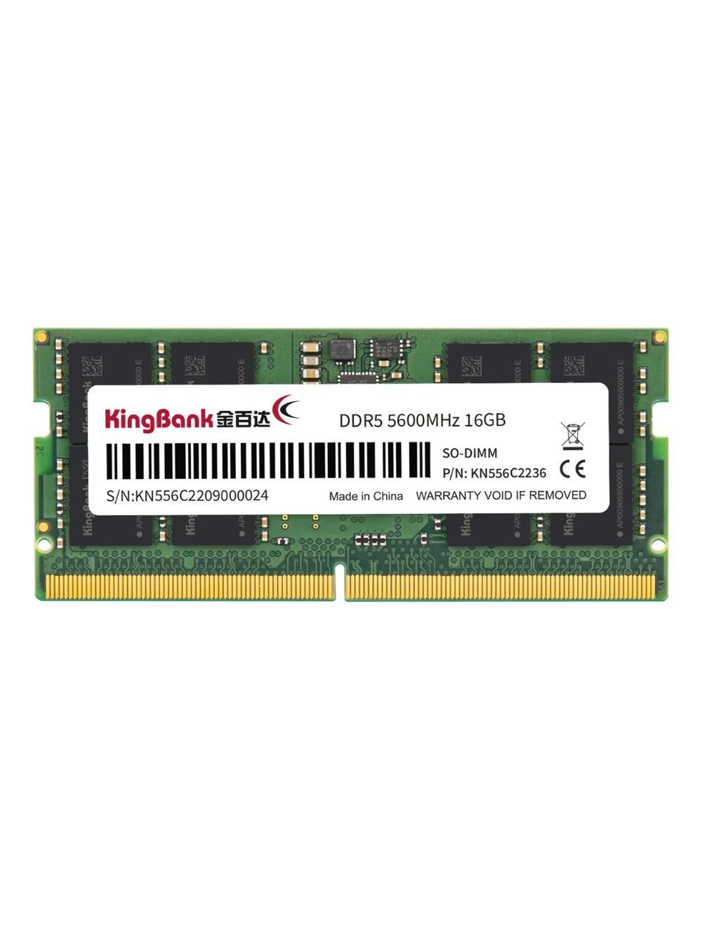 Game One - Kingbank KDSN 16GB DDR5 5600MHz SODIMM 1.1V CL46 Laptop
