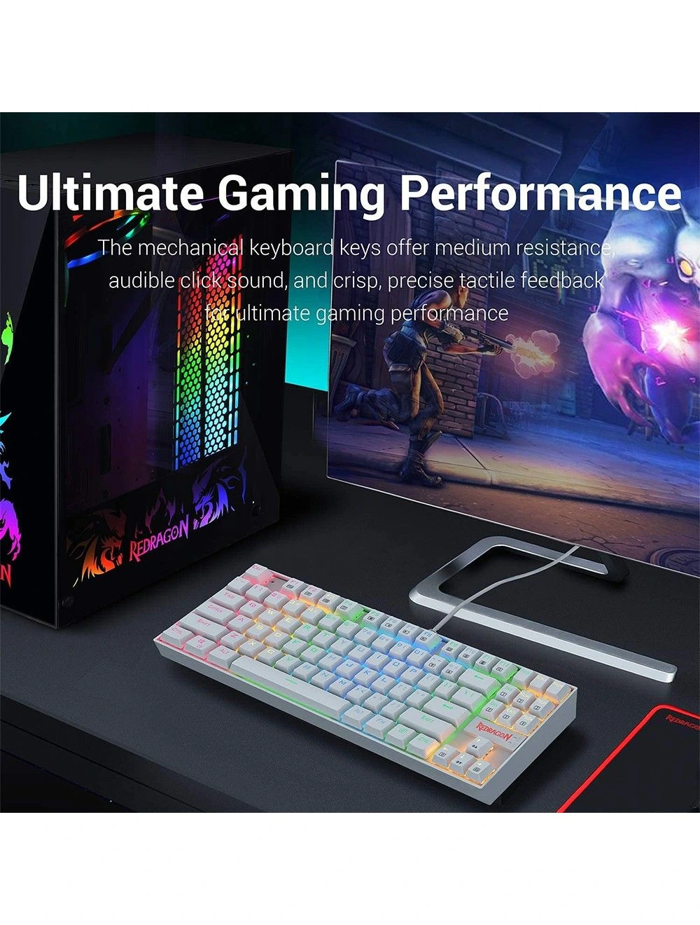 Redragon Kumara K552W RGB Gaming Keyboard [White]