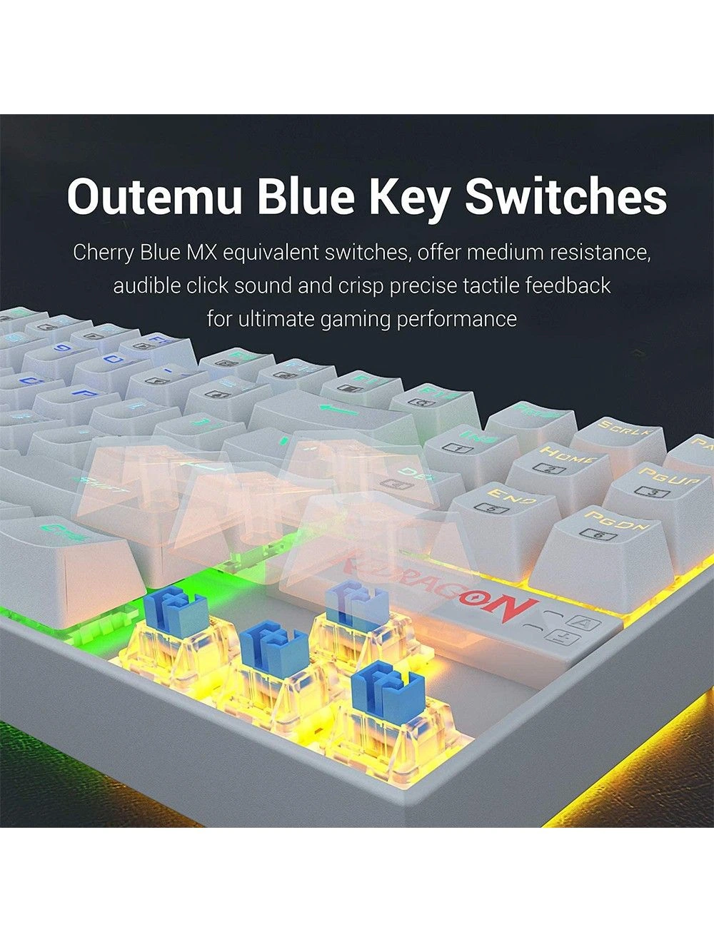 Redragon Kumara K552W RGB Gaming Keyboard [White]