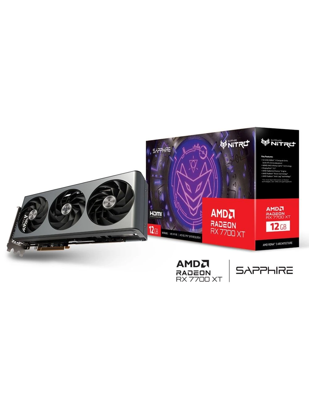 Game One - Sapphire Nitro+ AMD Radeon™ RX 7700 XT 12GB OC Graphics
