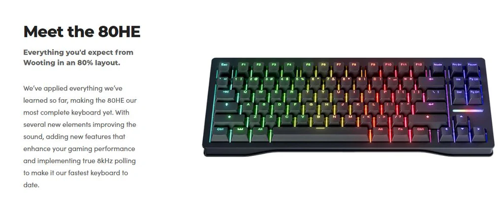 Wooting 80HE US配列 Wooting 80HE US配列 Wooting 80HE - Our most